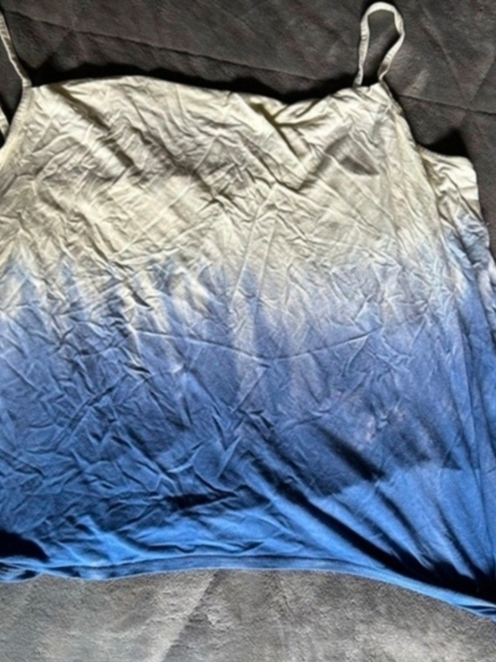Dex White to Blue Ombre Tank Top